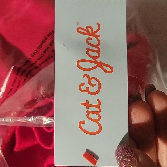 Cat & Jack Red 2 Button-up Short Sleeve Red Shirt, Size: XS (4/5), NWT - Picture 6 of 7